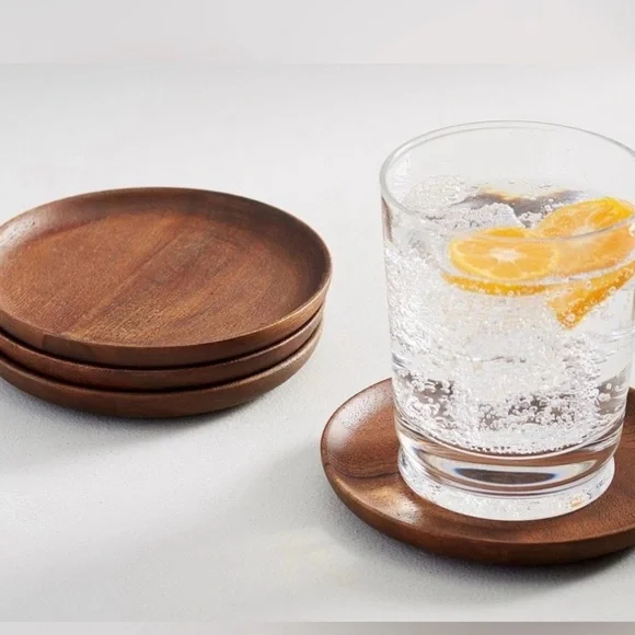 Pottery Barn Chateau Wood Coasters - Picture 1 of 10